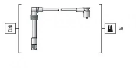 MSK1162 Комплект высоковольтных проводов AUDI A4,A6,A8, VW PASSAT [941318111162] MAGNETI MARELLI подбор по vin на Brocar