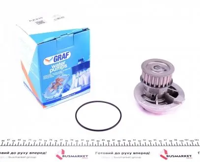 PA236 Помпа води Opel Ascona C/Kadett D/E 1.6D 82-88 (21z) (B/B) (8 лоп) GRAF підбір по vin на Brocar