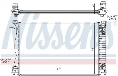 60232A Радіатор, охолодження двигуна NISSENS підбір по vin на Brocar