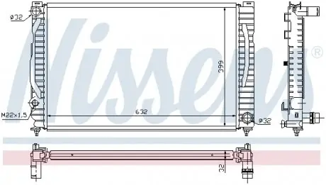 60496 Радиатор, охлаждение двигателя NISSENS подбор по vin на Brocar