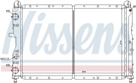 61873 Радиатор охлаждения NISSENS подбор по vin на Brocar