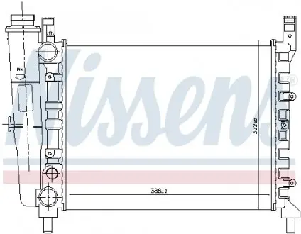 61940 Радиатор, охлаждение двигателя NISSENS підбір по vin на Brocar