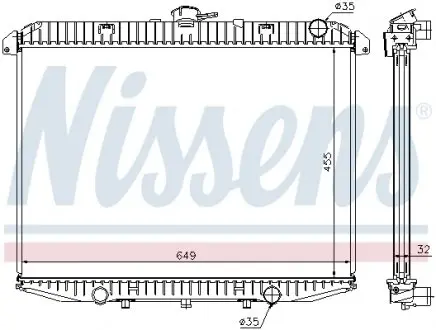 62070A Радиатор, охлаждение двигателя NISSENS подбор по vin на Brocar
