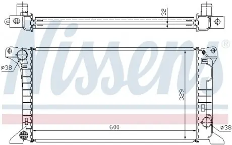 62369A Радиатор охлаждения NISSENS подбор по vin на Brocar