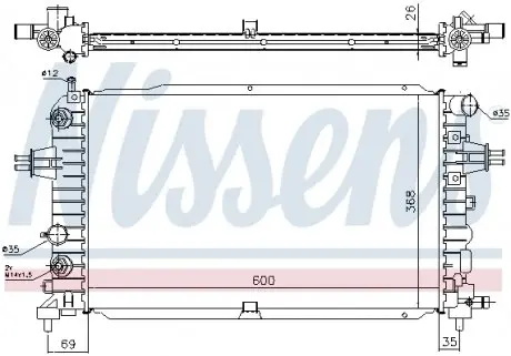 630768 Радіатор NISSENS підбір по vin на Brocar