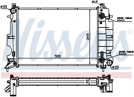 64034A Радіатор, охолодження двигуна NISSENS підбір по vin на Brocar