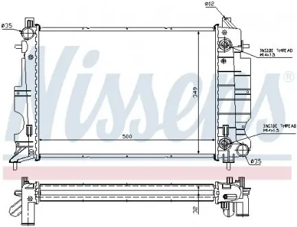 64036A Радиатор, охлаждение двигателя NISSENS подбор по vin на Brocar