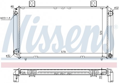 64057A Радіатор, охолодження двигуна NISSENS підбір по vin на Brocar