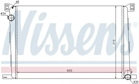 69706 Радіатор охолодження NISSENS підбір по vin на Brocar
