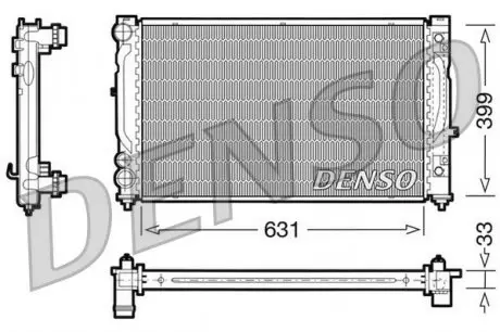DRM02030 Радіатор, охолодження двигуна DENSO підбір по vin на Brocar