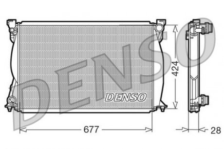 DRM02038 Радіатор, охолодження двигуна DENSO підбір по vin на Brocar