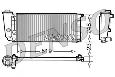 DRM09061 Радіатор, охолодження двигуна DENSO підбір по vin на Brocar