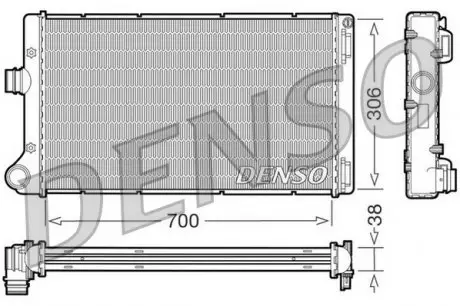 DRM09099 Радіатор, охолодження двигуна DENSO підбір по vin на Brocar