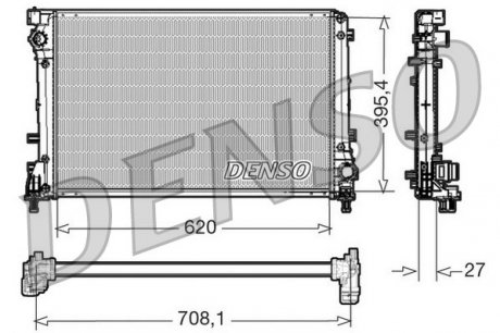 DRM09163 Радиатор, охлаждение двигателя DENSO підбір по vin на Brocar