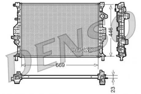 DRM10077 Радиатор, охлаждение двигателя DENSO підбір по vin на Brocar
