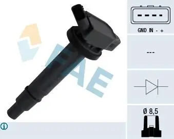 80301 Катушка зажигания FAE подбор по vin на Brocar