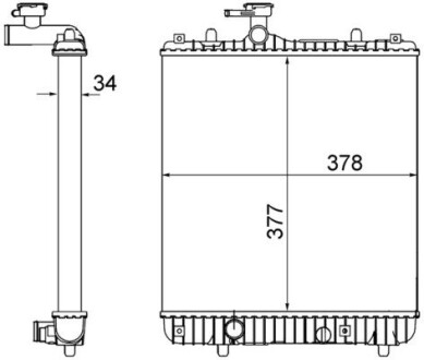 CR1495001S CHŁODNICA SILNIKA OPEL MAHLE / KNECHT підбір по vin на Brocar