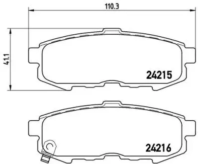 P49042 Гальмівні колодки, дискове гальмо (набір) BREMBO підбір по vin на Brocar