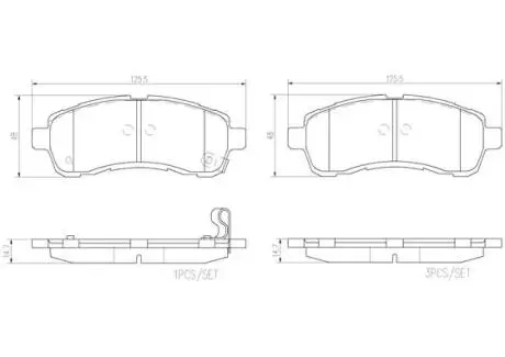 P49057 Гальмівні колодки дискові BREMBO підбір по vin на Brocar