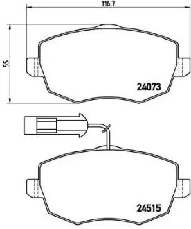 P23128 Гальмівні колодки, дискове гальмо (набір) BREMBO підбір по vin на Brocar