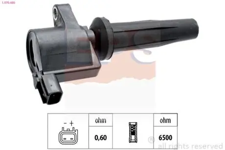 1970480 Катушка зажигания C-Max 1,8-2,0 07-, Focus, S-Max 06-. EPS подбор по vin на Brocar