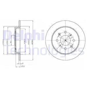BG4334C Тормозной диск DELPHI підбір по vin на Brocar
