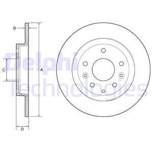 BG4959C Гальмівний диск DELPHI підбір по vin на Brocar