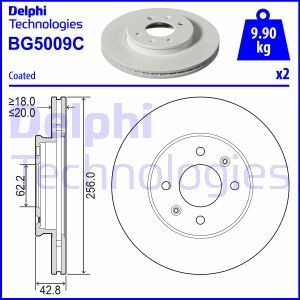 BG5009C Диск гальмівнийPRZOD DELPHI підбір по vin на Brocar