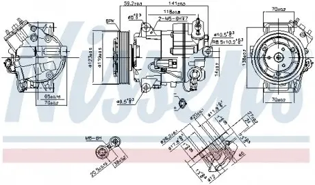 890264 Компресор кондиціонера NISSENS підбір по vin на Brocar
