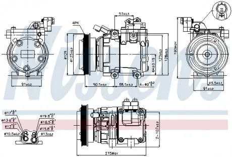 89082 Компресор кондиціонера NISSENS підбір по vin на Brocar