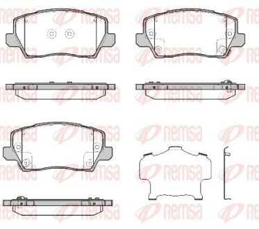 180302 1803.02_колодки дисковые передние! Kia Picanto 17> REMSA підбір по vin на Brocar