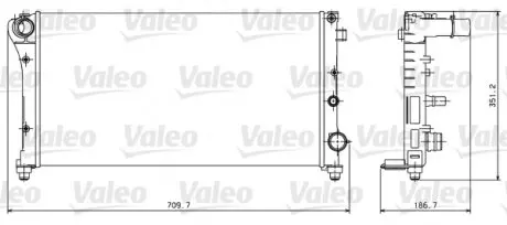 734924 Радіатор, охолодження двигуна VALEO підбір по vin на Brocar