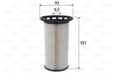 587095 Фільтр паливний VALEO підбір по vin на Brocar