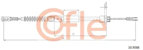 109588 Трос, стояночная тормозная система 10.9588 COFLE COFLE підбір по vin на Brocar