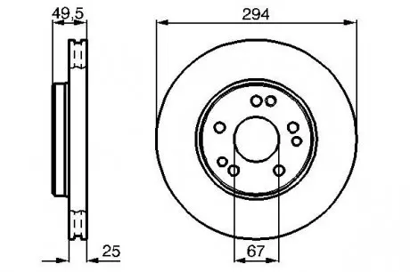 0986478428 Тормозной диск BOSCH подбор по vin на Brocar