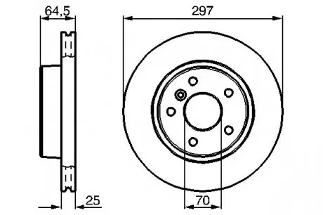 0986478483 Диск гальмівний пер. Range Rover BOSCH підбір по vin на Brocar