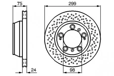 0986478592 Tarcza hamulcowa BD512 BOSCH підбір по vin на Brocar