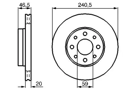 0986478878 Тормозной диск BOSCH підбір по vin на Brocar