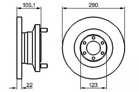 0986478885 Гальмівний диск BOSCH підбір по vin на Brocar