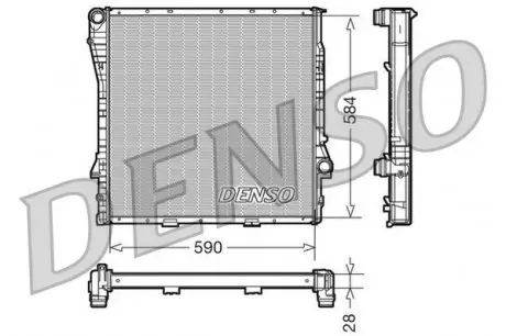 DRM05116 Радіатор охолодження DENSO підбір по vin на Brocar