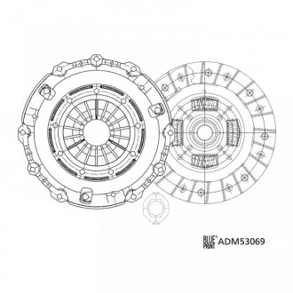 ADM53078 PRINT MAZDA К-т сцепления MAZDA 6 2.0, 2.3 BLUE PRINT підбір по vin на Brocar