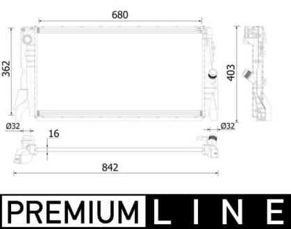 CR2315000P CHŁODNICA SILNIKA BMW MAHLE / KNECHT підбір по vin на Brocar