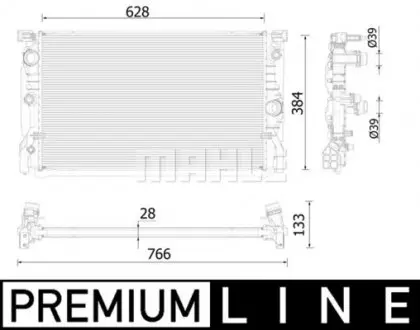 CR2324000P Радіатор, система охолодження двигуна MAHLE / KNECHT подбор по vin на Brocar