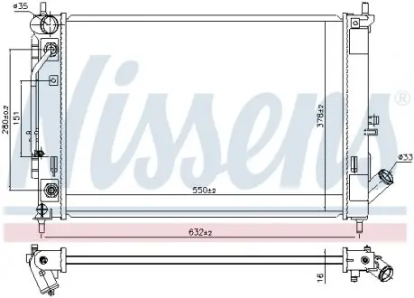 606476 Основной радиатор (двигателя) NISSENS подбор по vin на Brocar
