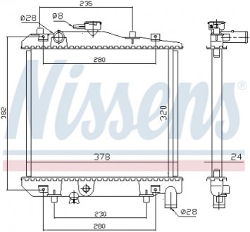 62505 Радиатор охлаждения двигателя NISSENS подбор по vin на Brocar