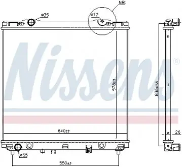 666226 Радіатор охолодження NISSENS підбір по vin на Brocar