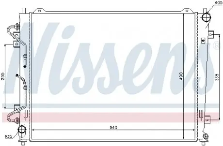 66686 Радиатор охлаждения NISSENS подбор по vin на Brocar