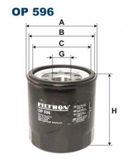 OP596 Фільтр масла FILTRON підбір по vin на Brocar