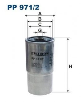 PP9712 Топливный фильтр FILTRON підбір по vin на Brocar