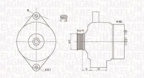 063732026010 ALTERNATOR OPEL AGILA MAGNETI MARELLI подбор по vin на Brocar